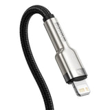 Cablu Baseus Cafule Series Metal (CATLJK-B01), Type-C to Lightning, 20W, 2m, Negru