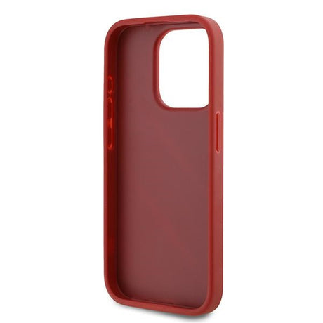 Husa de protectie Karl Lagerfeld Diagonal Quilted Script (KLHCP15LPQDSMGR) compatibil cu iPhone 15 Pro, Rosu