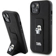 Husa de protectie Karl Lagerfeld Saffiano Gripstand (KLHCP15MGSAKCPK) compatibil cu iPhone 15 Plus, Karl&Choupette Pins