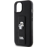 Husa de protectie Karl Lagerfeld Saffiano Gripstand (KLHCP15MGSAKCPK) compatibil cu iPhone 15 Plus, Karl&Choupette Pins