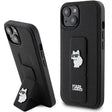 Husa de protectie Karl Lagerfeld Saffiano Gripstand (KLHCP15SGSACHPK) compatibil cu iPhone 15, Choupette