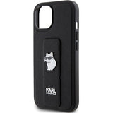 Husa de protectie Karl Lagerfeld Saffiano Gripstand (KLHCP15SGSACHPK) compatibil cu iPhone 15, Choupette
