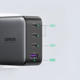 Incarcator Ugreen (40747), 3x Type-C + USB, 100W, GaN, Negru