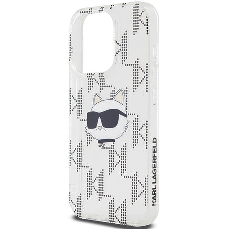 Husa de protectie Karl Lagerfeld IML Luxury (KLHCP15XHKLPCHT) compatibil cu iPhone 15 Pro Max, Transparent Choupette Head&Monogram