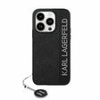 Husa de protectie Karl Lagerfeld Saffiano Rhinestones&Charm (KLHCP15XPSAKDGCK) compatibil cu iPhone 15 Pro Max, Negru