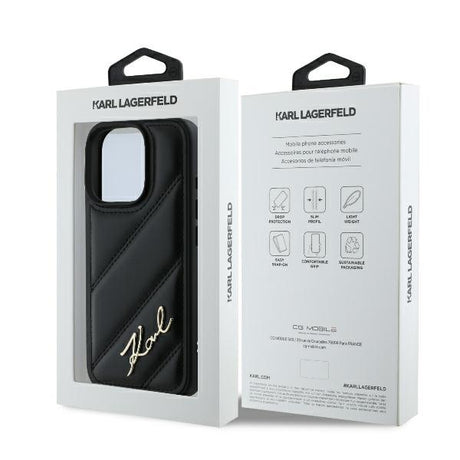 Husa de protectie Karl Lagerfeld compatibil cu iPhone 16 Pro, Negru