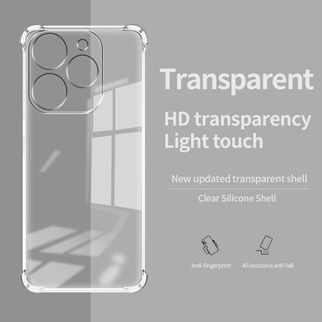 Husa de protectie Techsuit Shockproof Clear Silicone compatibil cu Tecno Spark Go 2024 / Spark 20C, Transparent