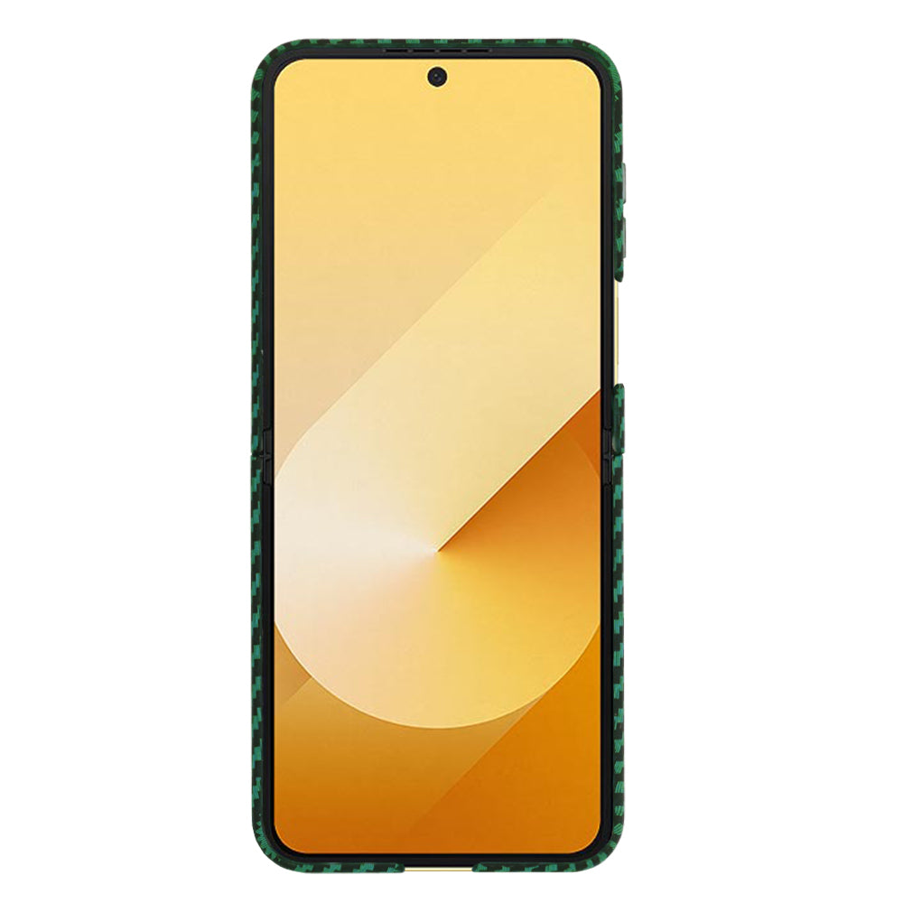 Husa de protectie Techsuit Carbonite FiberShell compatibil cu Samsung Galaxy Z Flip6 / Flip7 FE, Verde