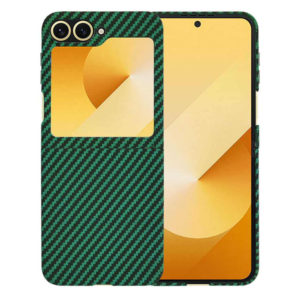 Husa de protectie Techsuit Carbonite FiberShell compatibil cu Samsung Galaxy Z Flip6 / Flip7 FE, Verde