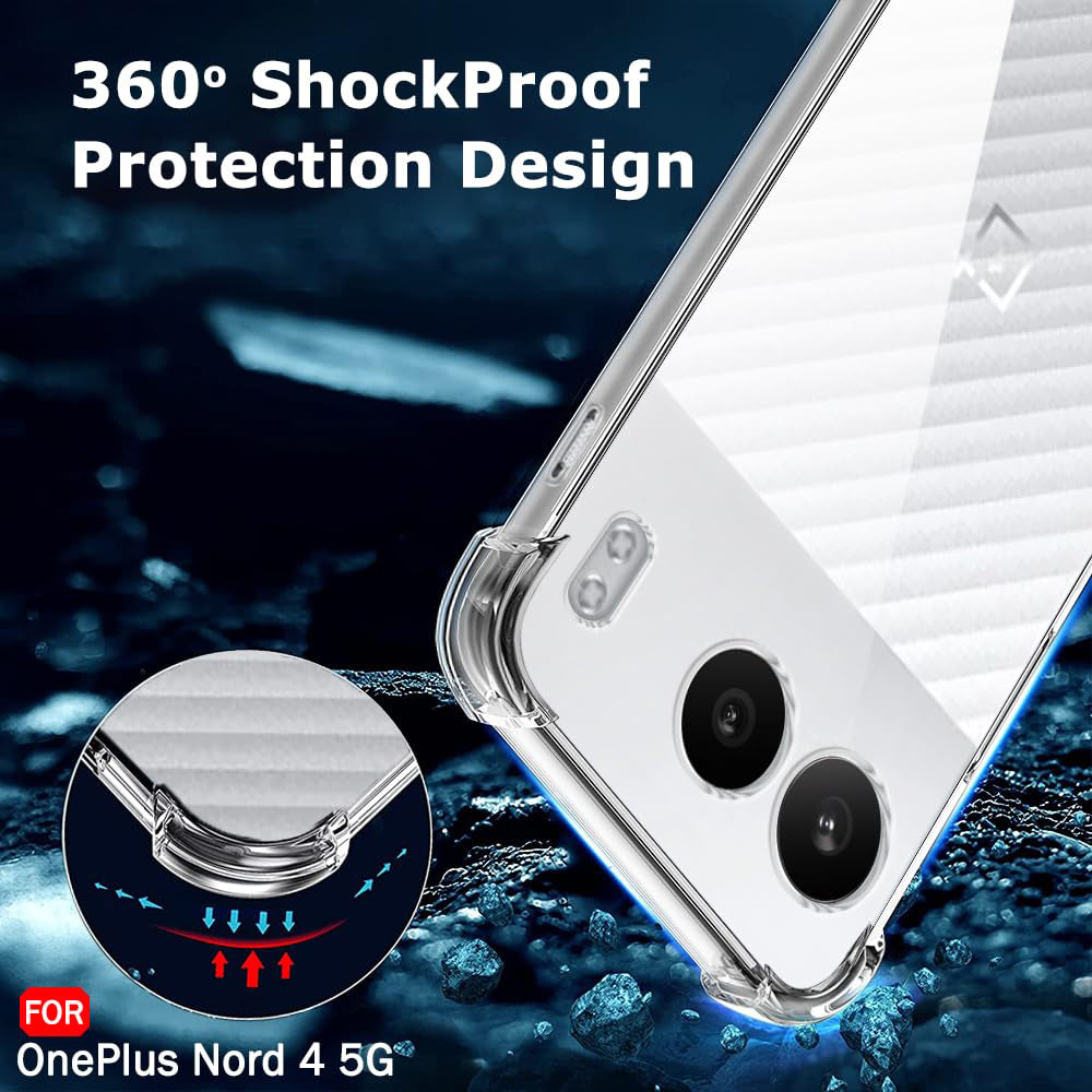 Husa de protectie Techsuit Shockproof Clear Silicone compatibil cu OnePlus Nord 4, Transparent