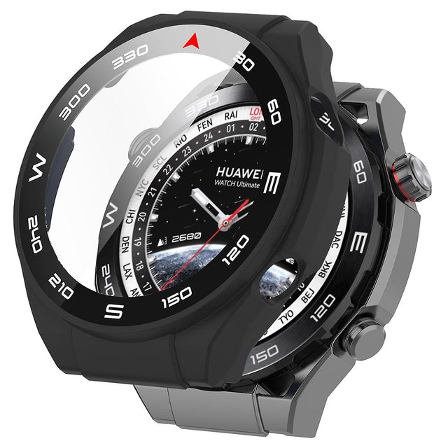 Folie de protectie smartwatch Techsuit Defense360 Pro + Screen Protector compatibil cu Huawei Watch Ultimate, Negru