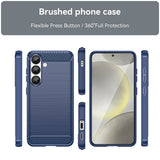 Husa de protectie Techsuit Carbon Silicone compatibil cu Samsung Galaxy S25, Albastru