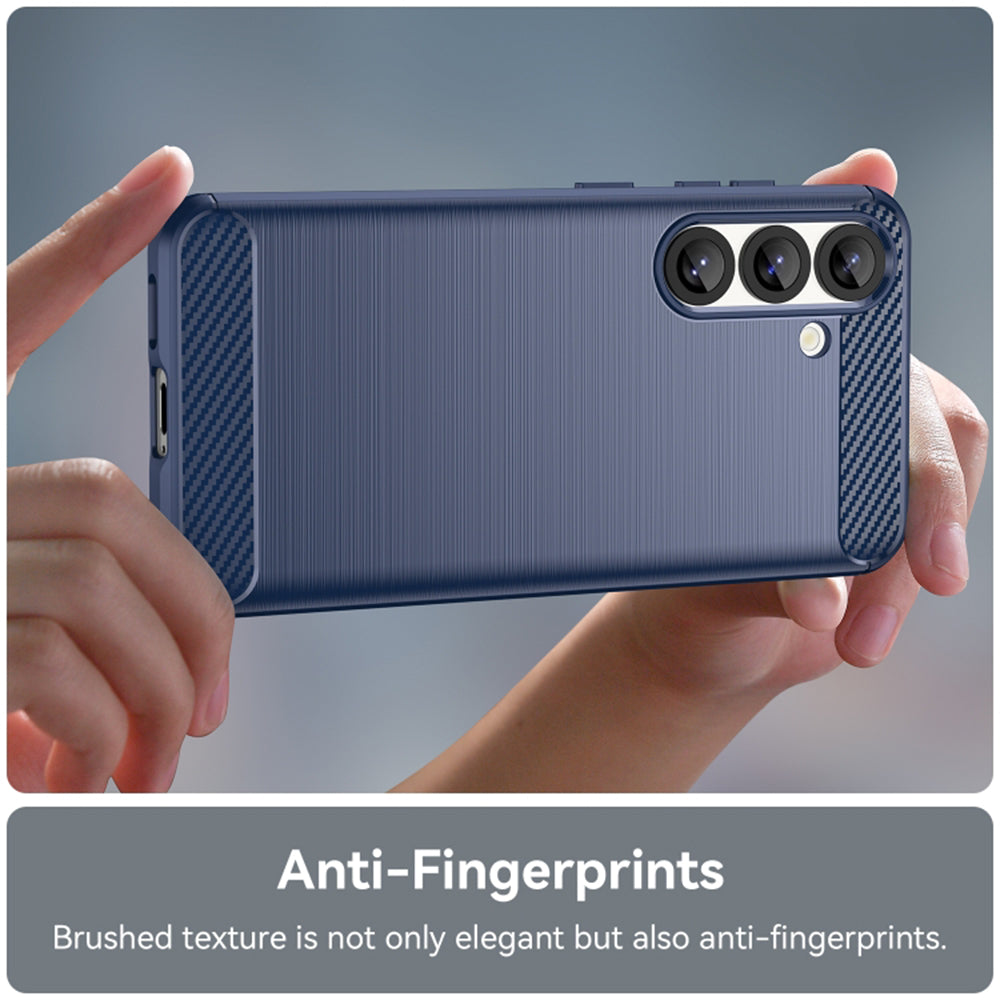 Husa de protectie Techsuit Carbon Silicone compatibil cu Samsung Galaxy S25, Albastru