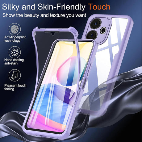 Folie de protectie Techsuit ColorVerse 360 Series + compatibil cu Xiaomi Redmi 13 / Poco M6 4G, Negru