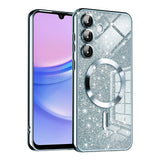 Husa de protectie Techsuit Luxury Glitter MagSafe compatibil cu Samsung Galaxy A15 4G / A15 5G, Albastru