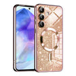 Husă de protecție Techsuit Luxury Glitter MagSafe pentru Samsung Galaxy A55 5G, roz auriu