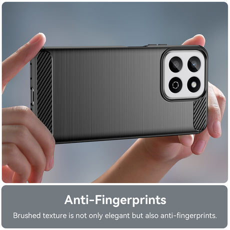 Husa de protectie Techsuit Carbon Silicone compatibil cu Xiaomi 14T, Negru