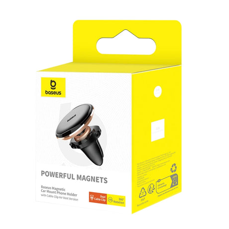 Suport Baseus (C40141201G13-00), Magnetic Grip for Air Vent, Roz Auriu