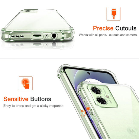Husa de protectie Techsuit Shockproof Clear Silicone compatibil cu Motorola Moto G55, Transparent