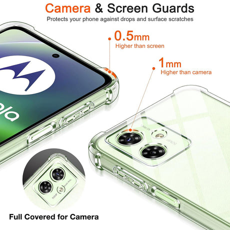 Husa de protectie Techsuit Shockproof Clear Silicone compatibil cu Motorola Moto G55, Transparent