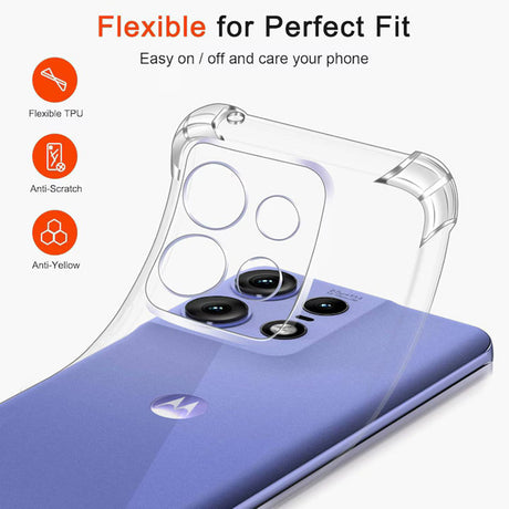 Husa de protectie Techsuit Shockproof Clear Silicone compatibil cu Motorola Edge 50, Transparent