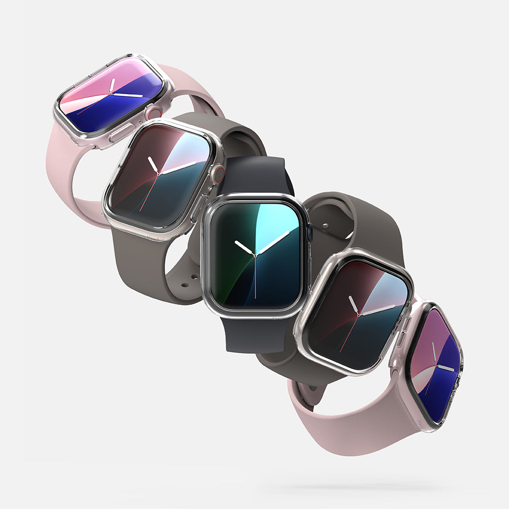 Accesoriu smartwatch Ringke Slim (set de 2) compatibil cu Apple Watch 10 46mm / Watch 11 46mm, Transparent / Matte Black