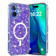 Husa de protectie Techsuit Sparkly Glitter MagSafe compatibil cu iPhone 16 Plus, Mov