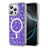 Husa de protectie Techsuit Sparkly Glitter MagSafe compatibil cu iPhone 16 Pro, Mov