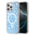 Husa de protectie Techsuit Sparkly Glitter MagSafe compatibil cu iPhone 16 Pro Max, Albastru