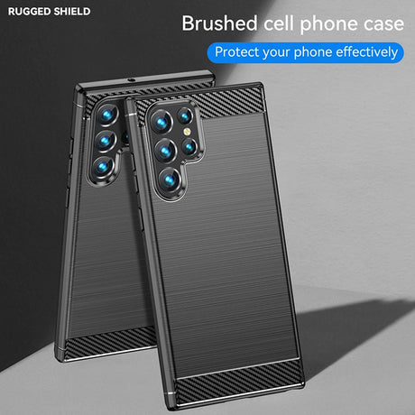 Husa de protectie Techsuit Carbon Silicone compatibil cu Oppo A40 4G / A60 5G, Negru