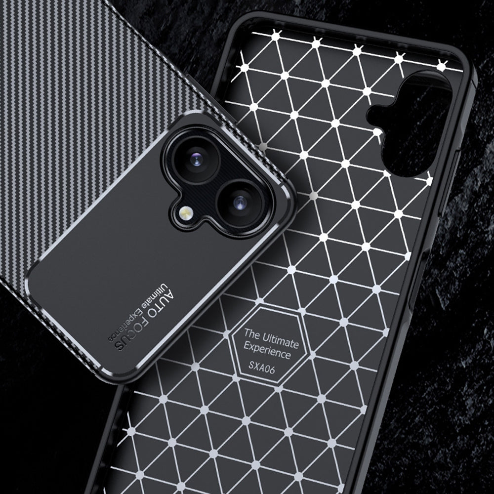 Husa de protectie Techsuit CarbonFiber compatibil cu Samsung Galaxy A06, Negru