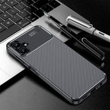 Husa de protectie Techsuit CarbonFiber compatibil cu Samsung Galaxy A06, Negru
