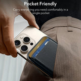 Suport ESR Premium Wallet Boost MagSafe (2K63802), Smart 4 Cards Storage, Made from Artificial Leather, Caramel Brown