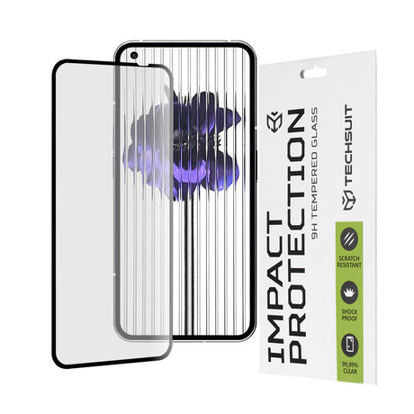 Folie de protectie Techsuit 111D Full Cover / Full Glue Glass compatibil cu Nothing Phone (1), Negru