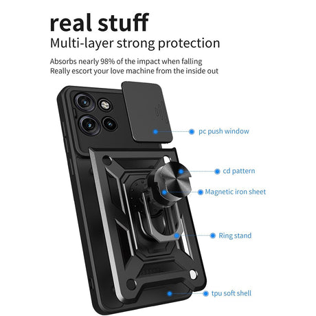 Husa de protectie Techsuit CamShield Series compatibil cu Motorola Edge 50, Negru