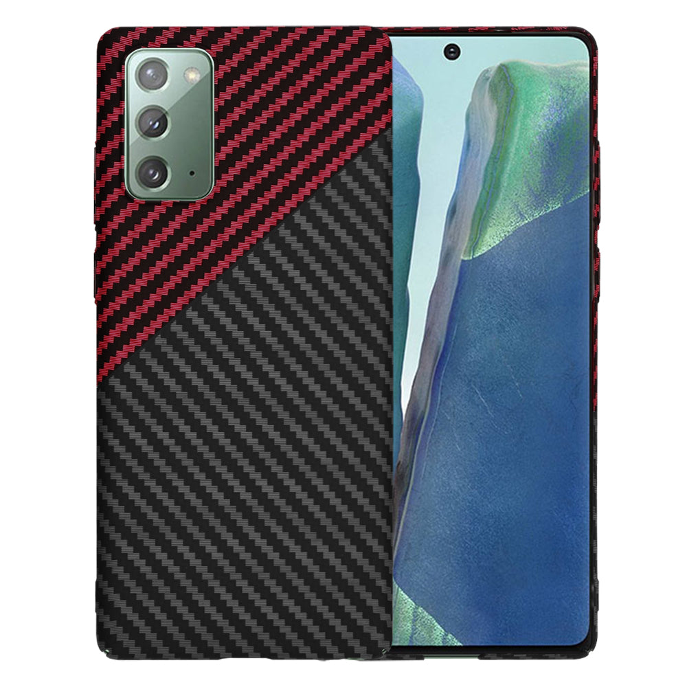 Husa de protectie Techsuit Carbonite FiberShell compatibil cu Samsung Galaxy Note 20 4G / Note 20 5G, Rosu Vortex