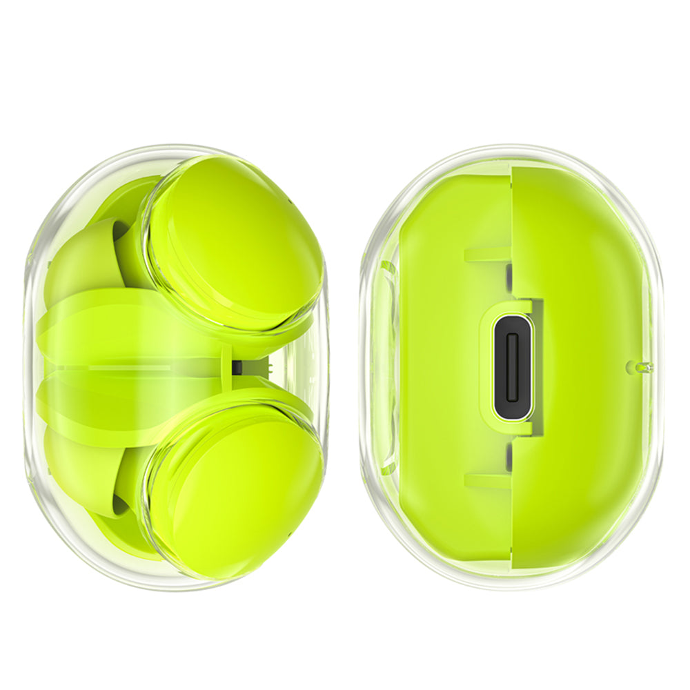 Casti Acefast (T6), USB-C, IPX4, Bluetooth 5.3, ENC, Fast Charging, LED Digital Display, 500mAh, Youth Green
