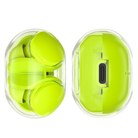 Casti Acefast (T6), USB-C, IPX4, Bluetooth 5.3, ENC, Fast Charging, LED Digital Display, 500mAh, Youth Green