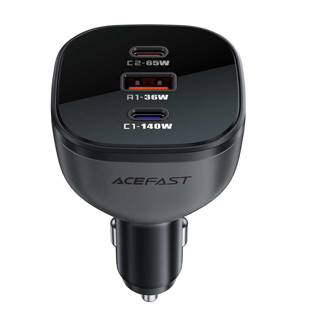 Incarcator Acefast Car (B14), 2x USB-C, USB, 165W, Fast Charging, Intelligent Temperature Control, Negru