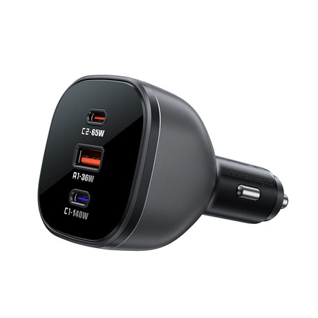 Incarcator Acefast Car (B14), 2x USB-C, USB, 165W, Fast Charging, Intelligent Temperature Control, Negru