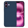 Husa de protectie Techsuit Carbonite FiberShell compatibil cu iPhone 16 Plus, Cyan