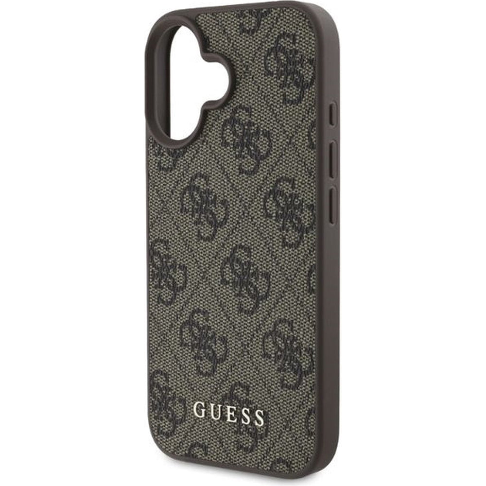 Husa de protectie Guess Hardcase 4G compatibil cu iPhone 16, Maro