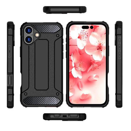 Husa de protectie Techsuit Hybrid Armor compatibil cu iPhone 16 Pro Max, Negru