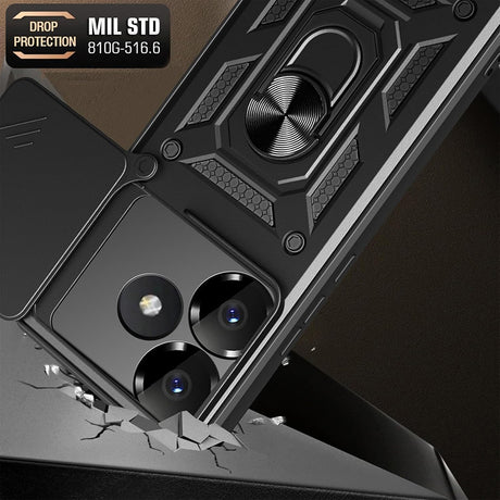 Husa de protectie Techsuit CamShield Series compatibil cu Xiaomi Poco F6, Roz Auriu