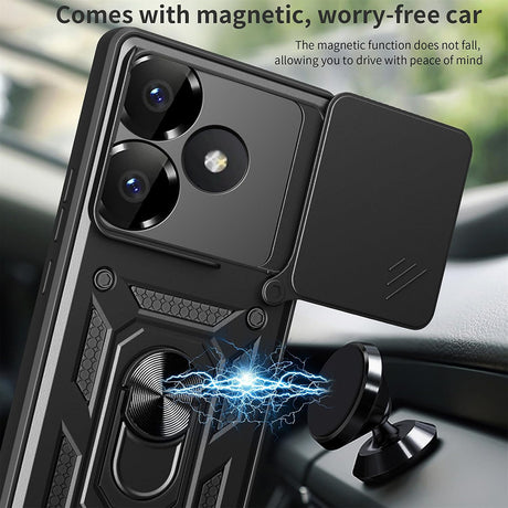 Husa de protectie Techsuit CamShield Series compatibil cu Xiaomi Poco F6, Roz Auriu