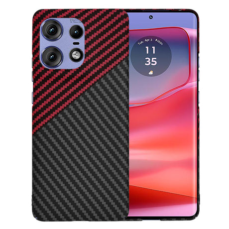 Husa de protectie Techsuit Carbonite FiberShell compatibil cu Motorola Edge 50 Pro, Rosu Vortex