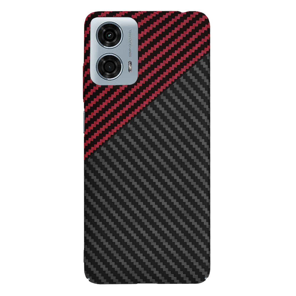 Husa de protectie Techsuit Carbonite FiberShell compatibil cu Motorola Moto G24 Power, Rosu Vortex