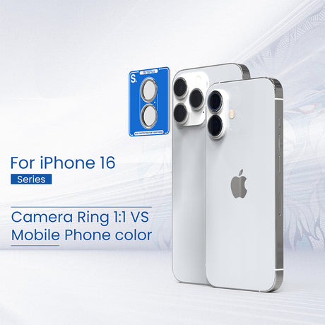 Folie de protectie Lito S+ Camera Glass compatibil cu iPhone 16 / iPhone 16 Plus, Albastru