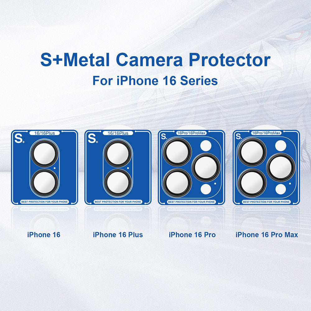 Folie de protectie Lito S+ Camera Glass compatibil cu iPhone 16 / iPhone 16 Plus, Albastru