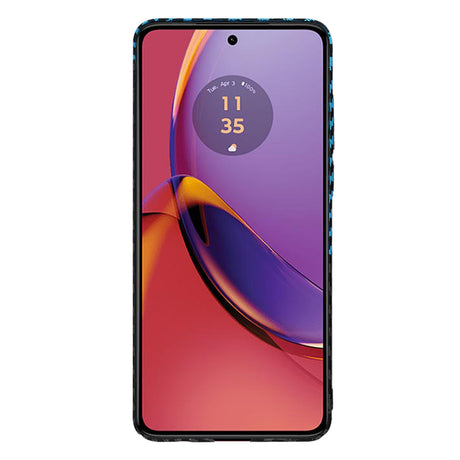 Husa de protectie Techsuit Carbonite FiberShell compatibil cu Motorola Moto G84, Albastru Pulse